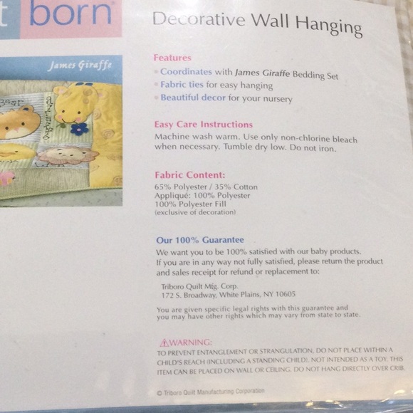 🦒🐒Set of three “Just Born” baby nursery diaper stacker, pillow, wall hangings. - Picture 3 of 10